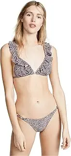 [Maaji] Womens 2265SFA01 Sliding Triangle with Ruffle Straps Bikini Top Swimsuit Bikini Top - Brown
