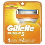 Gillette Fusion 5 Men's Razor Blade Refill Cartridge PowerGlide Normal Skin 4ct