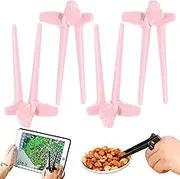 4Pcs Snack Tongs - Flexible Finger Clips for Potato Chips and Gaming - Lazy Auxiliary Chopsticks, Pink
