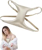 BALAPET Breast Support Pillow Silk Breast Pillow for Chest Wrinkles Prevention and Side Sleeping Chest Wrinkle Pillow with Adjustable Thickness for Breast Support(Champagne)