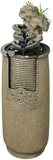 Fountain 115cm Garden Waterfall Indoor Large Water Feature Independent Fountain Used for Courtyard Terrace Porch Home Decoration for Gardens