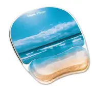 Fellowes 9179301 Mouse Pad Wrist Rest w/ Microban Protection - Sandy Beach New