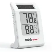 Humidity Meter Hygrometer, Solar-Powered Room Thermometer Indoor Digital Temp...