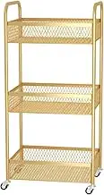 Storage Cart Organization Bathroom Cart Organizer Utility Mobile Shelving Unit Multi-Functional Shelves for Office, Kitchen