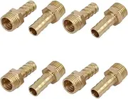 uxcell® 1/4BSP Male Thread 8mm Hose Barb Tubing Fitting Coupler Connector Adapter 8pcs