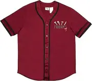 [Warner Bros] Horror Movie Baseball Jerseys, Freddy and Jason Casual Button Down Short Sleeve Shirts for Men and Women