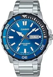 [Casio] Men's MTD125D-2A1 Analogue Watch, Blue, 46.5 x 45.6 x 10.4 mm