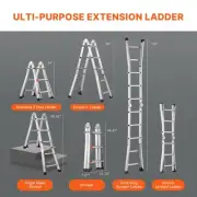Multi-Function 9.5FT Telescoping A Frame Extension Ladder for Home Use