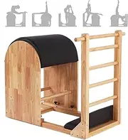 Pilates Wooden Ladder Barrel, Large Equipment Trainer, Easy Shaping, Yoga Training Core Spine Corrector, Pilates Hard White Oak Ladder Barrel