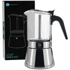 4 Cup Moka Pot, 6.7oz Stovetop Espresso Maker for Italian Coffee, Transparent...