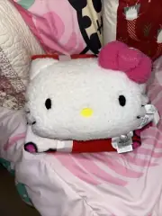 Hello Kitty White & Pink Pillow Plush & Throw Blanket Set