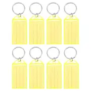 PVC Luggage Tags, 8Pcs Cruise Luggage Tags with Metal Wire Loops (Yellow)