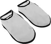 SHERCHPRY 1 pair Hairdressing Shoes Covers Protective Salon Shoe Covers for Haircuts Breathable Design Light Grey Hair Salon Accessory