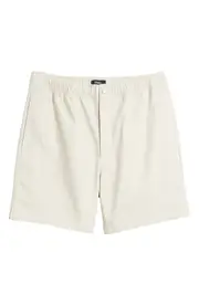 Theory Easy Elastic Waist Stretch Twill Shorts in Sand at Nordstrom, Size 31