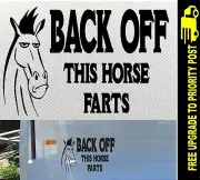 Back Off Horse Riding Sticker Car Float Wall Funny car 4x4 ute 300mm Large