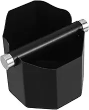 TEHAUX Sturdy Stainless Steel Espresso Grounds Bucket Plastic Dump Bin Easy Knock Feature Espresso Machine Accessory