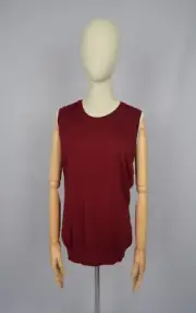 Womens Barbour Wharfedale Wool Silk Cashmere Tank Merlot Sleeveless Sz US8 BNWT!