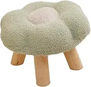 Footrest Sofa Footstool,Small Foot Stool,Comfortable Pouf Flower Shape Multipurpose Ottoman for Bedroom Apartment Bedside Porch Playroom (Green)