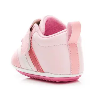 【POLI 波力】正版童鞋 波力 超細纖維寶寶鞋/方便 柔軟 舒適 台灣製 粉紅(POKK34243)
