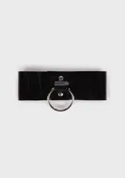 [Playful Promises] x Bettie Page Black Imogen Latex Ring Collar