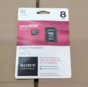 Sony 8GB microSDHC Memory Card Class 4 with SD Adapter SR8A4/TQMN