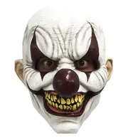 Chomp Clown Horror Joker Evil Sinister Creepy Mens Costume Overhead Latex Mask