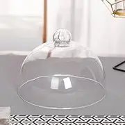 Clear Glass Cake Dome:21x16cm Round Clear Cake Display Cover with Knob,Clear Cloche Dome Cake Stand Cover,Food Serving Plate Cover for Desserts Cakes Display