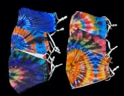 6X Face Mask Double Sided Washable pm 2.5 filter Reusable USA Tie Dye Colorful