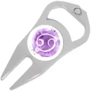 Watercolor Cancer Golf Ball Marker Divot Repair Tool Bottle Opener