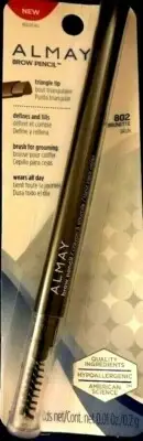 Almay Brow Pencil Triangle Tip Defines & Fills Brush for grooming 802 Brunette