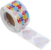 1 Roll Heart Shaped Awareness Stickers Roll Love Heart Label Stickers for Creative Expression Classic Family Sharing and Support