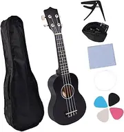 TWTCZOZ Ukulele for Beginners 4 Thong Mini Children Ukulele Sensory Guitar Development Guitar Toy Music Instrument Toy for Child Gift , Black
