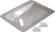 RV Skylight Replacement,18" x 26" Camper RV Skylight Cover Outer Dome Fit Standard 14" x 22" Shower Openings Replacement for Roof Camper Trailer Fifth Wheel Motorhome Truck,Impact Resistant,Smoke Gray