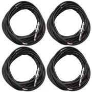 4 SEISMIC AUDIO 15' Raw Wire-1/4" PA/DJ SPEAKER CABLES