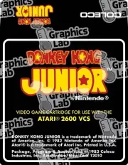 Replacement Game Cartridge Label - Donkey Kong Junior for Atari 2600