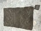 NWT Restoration Hardware 13' x 21" Mocha Cable Knit Wool & Alpaca Knit Pillow