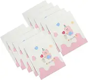 HORIALENCE 10Pcs Cartoon Snack Storage Bags Resealable Zipper Packaging for Candy Biscuits and Jewelry Portable Self Sealing Bags for Travel and Car Use Durable Plastic Material