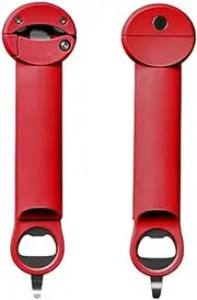 Multifunctional Bottle Opener Retractable Can Opener with Magnetic Back Adjustable Jar Lid per for Weak Hands Red
