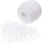 ULDIGI 1set Roman Blind Curtain Hardware Kit Curtain Rings Draw Cord Flexible for Window Blinds Repair