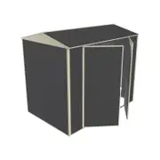 Build-a-Shed 1.5 x 2.3 x 2.3m Gable Double Hinged Side Door Shed - Grey