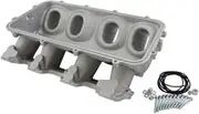 Aeroflow Low Rise Non EFI GM LS Base Modular Intake Mani Rectangle Port Natural - AF6079-6000