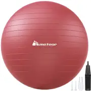 METEOR Red 45-55cm Yoga Ball with Pump