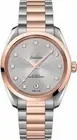 Omega Seamaster Aqua Terra Two-Tone Automatic Silver Diamond Dial Mens Watch