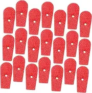 CORHAD 90pcs Piano Strap Log Slices Piano Key Tools Instrument Accessories Paino Spring Clip Strap Heads Tuning Rope Heads with Holes Instrument Supplies Pu Red Leather