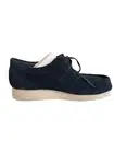 New Clarks Padmora Wallabee Women Sz 7M Shoe Leather Black Loafer