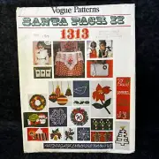 Vogue sewing pattern 1313, Christmas Decor, Santa Pack II Embroidery Uncut