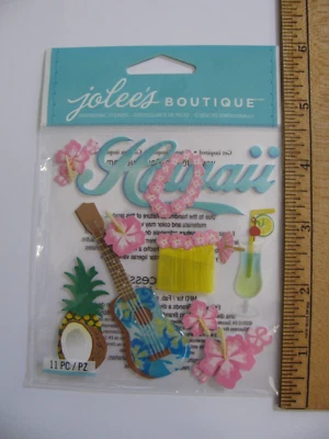 Jolee's HAWAII Flowers Cocktails Lei Coconut Pineapple 11 Pieces NOS