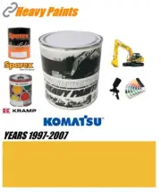 Komatsu Digger Early Yellow 1997-2007 Excavator Enamel Paint 1 Litre Tin