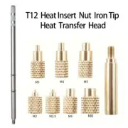8Pcs with Adapter Heat Insert Nut Tip M2-M8 Internal Thread Head Hot Nut Use