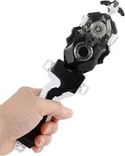 Desamvap Bey Battling Tops Burst Launcher and Grip, B-184 Custom Bey Launcher LR Left Right Spin DB Layer System Compatible with All Bey Burst Series Bey Battling Bey (Black)